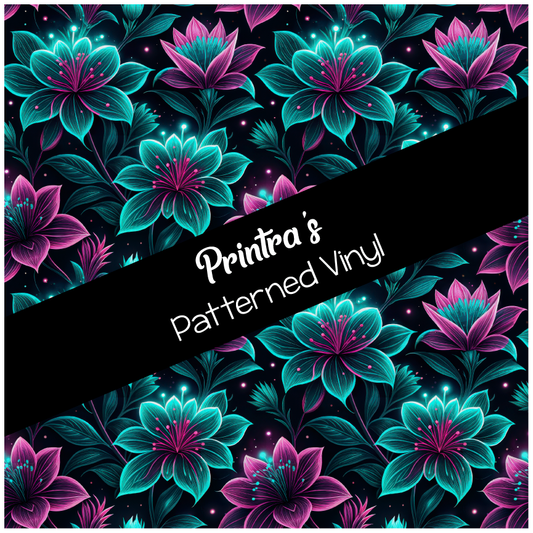Midnight Bloom Patterned Vinyl