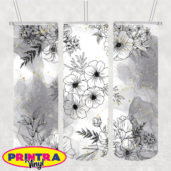 B&W Floral 02 Wrap (TW256)