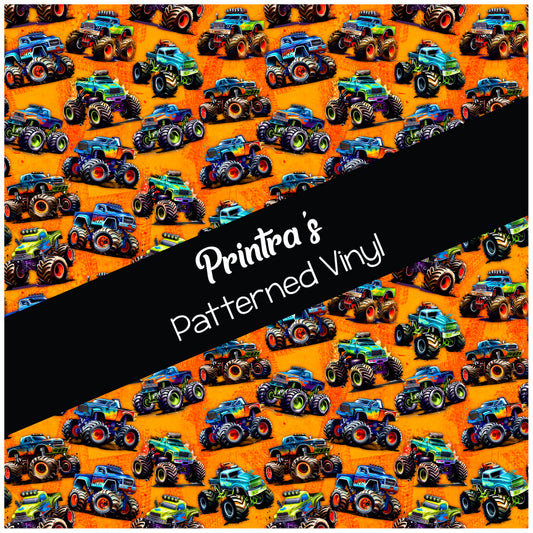 Monster Trucks Patterned Vinyl