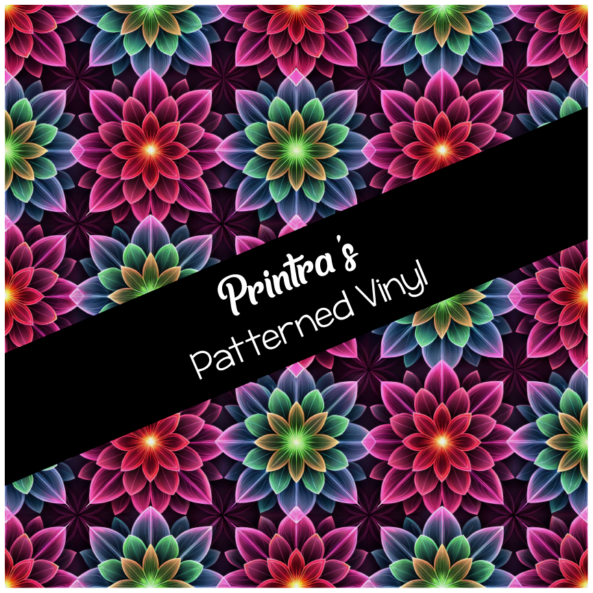 Neon Dahlia Patterned Vinyl