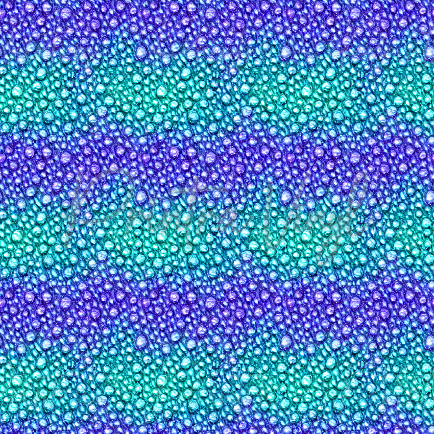 Ocean Bubble Drift patterned vinyl featuring shimmering ocean blue and turquoise bubble clusters, sparkling highlights, and fluid water-inspired textures in a vibrant abstract design.
