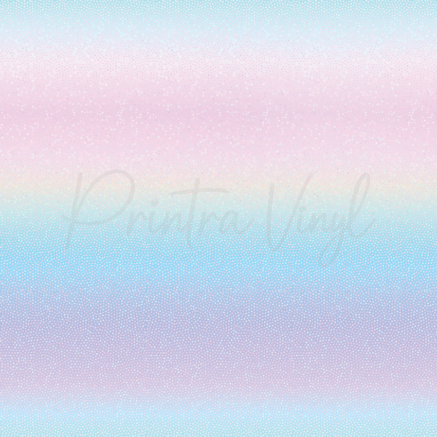 Pastel Play #06 patterned vinyl featuring a soft ombré blend of aqua blue, blush pink and lavender with subtle white speckled detailing throughout.