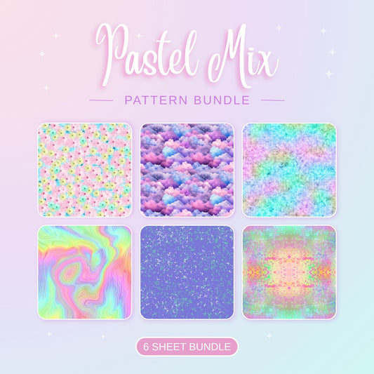 Pastel Mix Patterned Vinyl Bundle