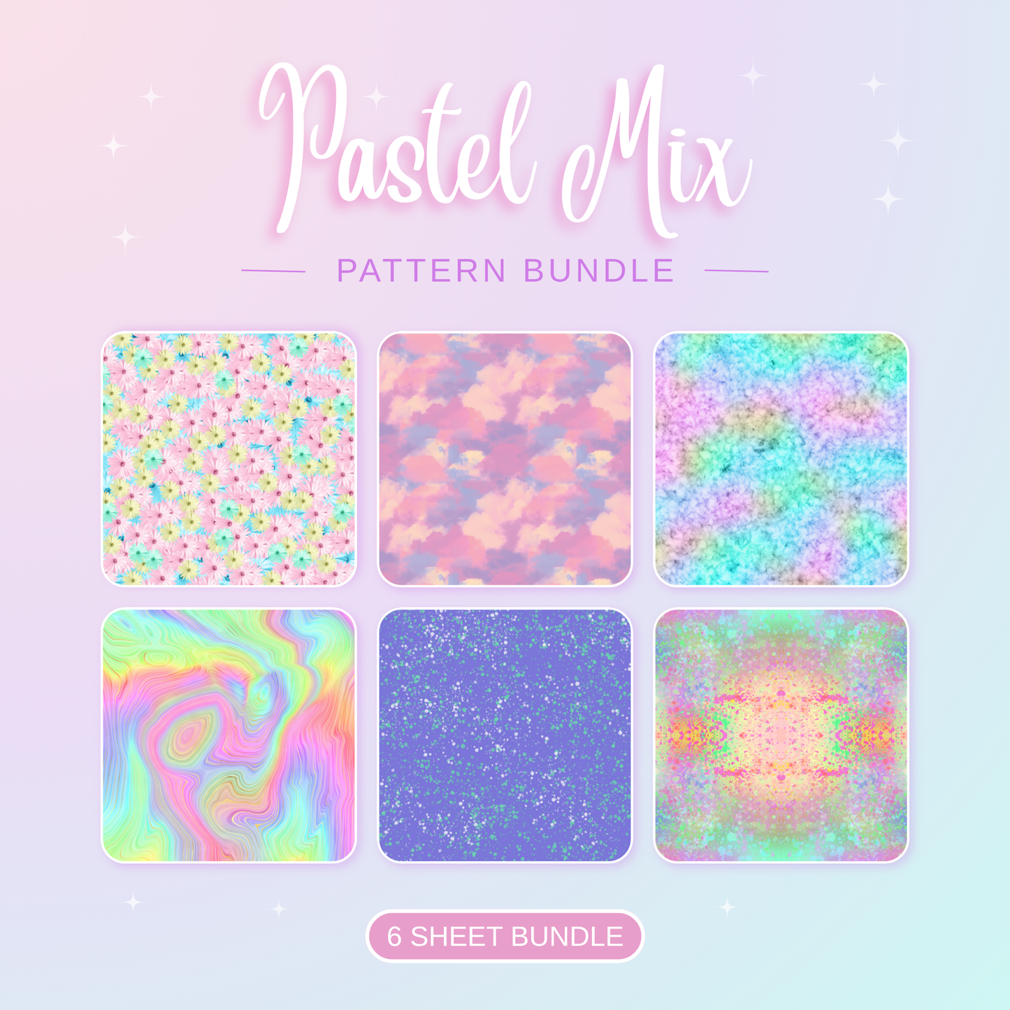 Pastel Mix Patterned Vinyl Bundle