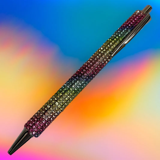Rainbow Diamond Confetti Pin Pen