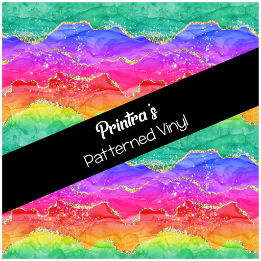 Rainbow Glitter Agate #01