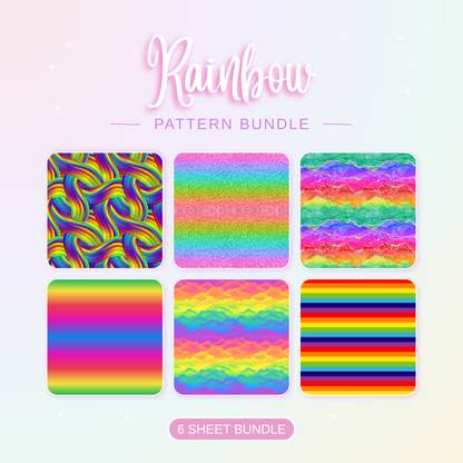 Rainbow Patterned Vinyl Bundle