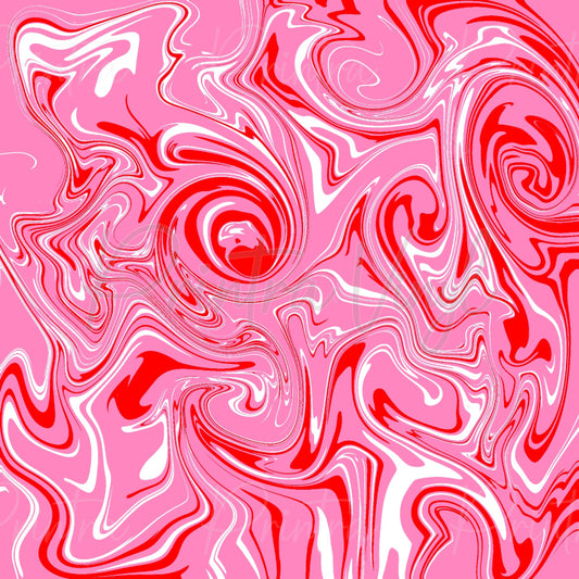 Pink and red liquid marble swirl pattern with white streaks, filling the entire frame.