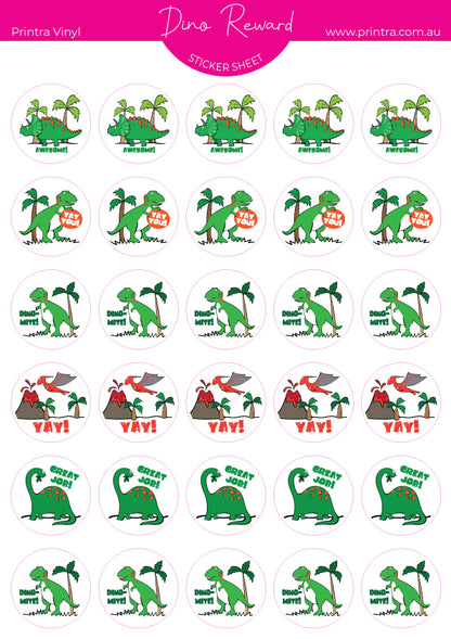 Dino Reward Sticker Sheet