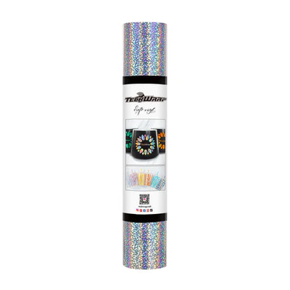 Holographic Sparkle Adhesive Vinyl - SILVER
