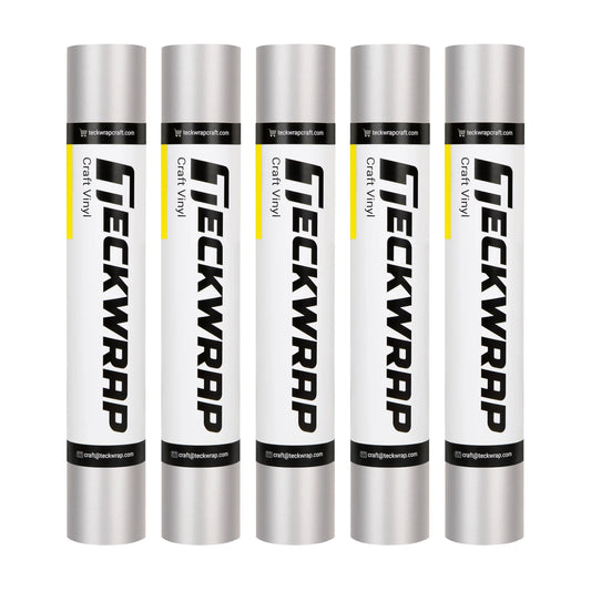 Silver - TeckWrap MATTE Permanent Adhesive Vinyl