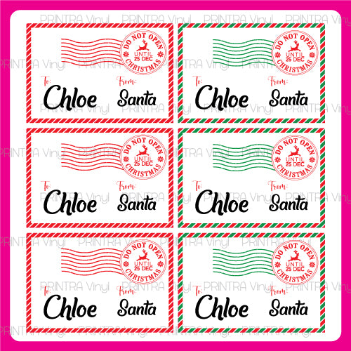 Personalised Santa Mail Sticker Sheet