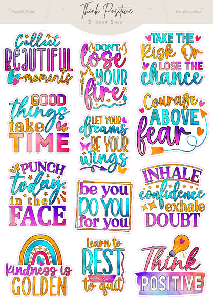 Think Positive Sticker Sheet