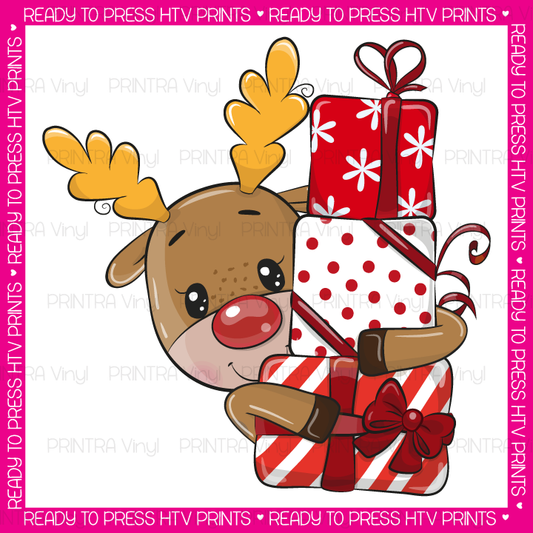 Christmas Gifts Reindeer - RTP HTV Print