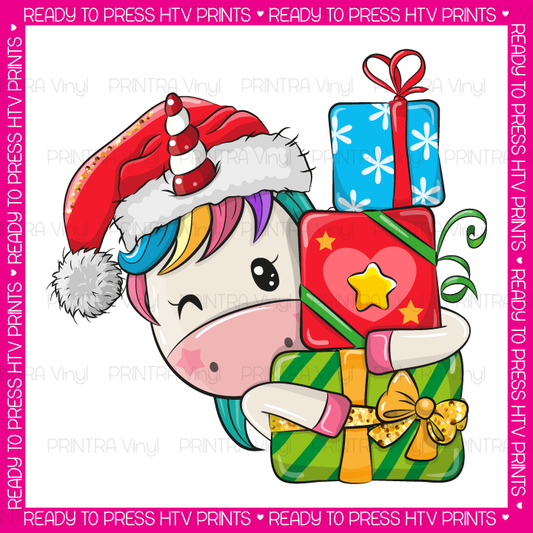 Christmas Gifts Unicorn - RTP HTV Print