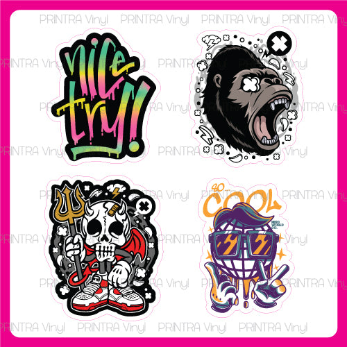 Graffiti Style Sticker Sheet