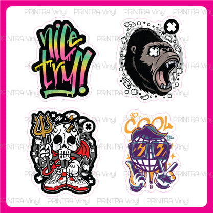 Graffiti Style Sticker Sheet
