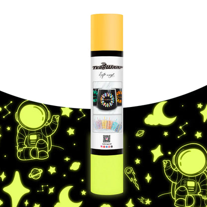 Glow in the Dark Adhesive Vinyl - YELLOW