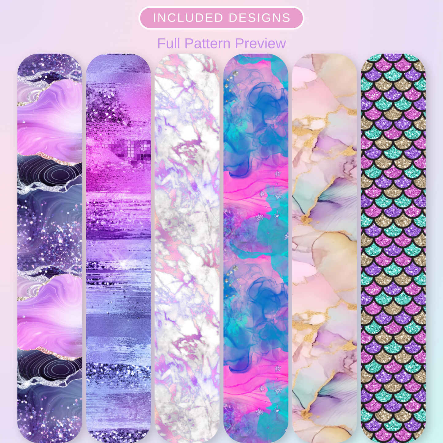 Mermaid Glam Patterned Vinyl Bundle
