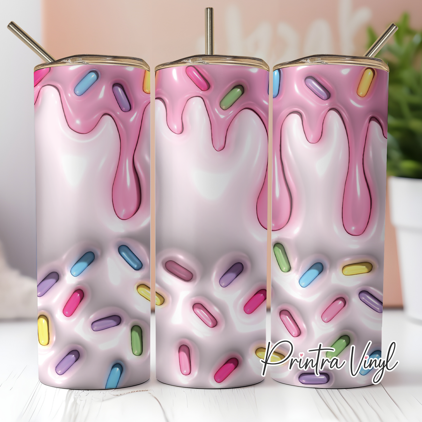 3D Inflated Sprinkles Tumbler Wrap (TW227)