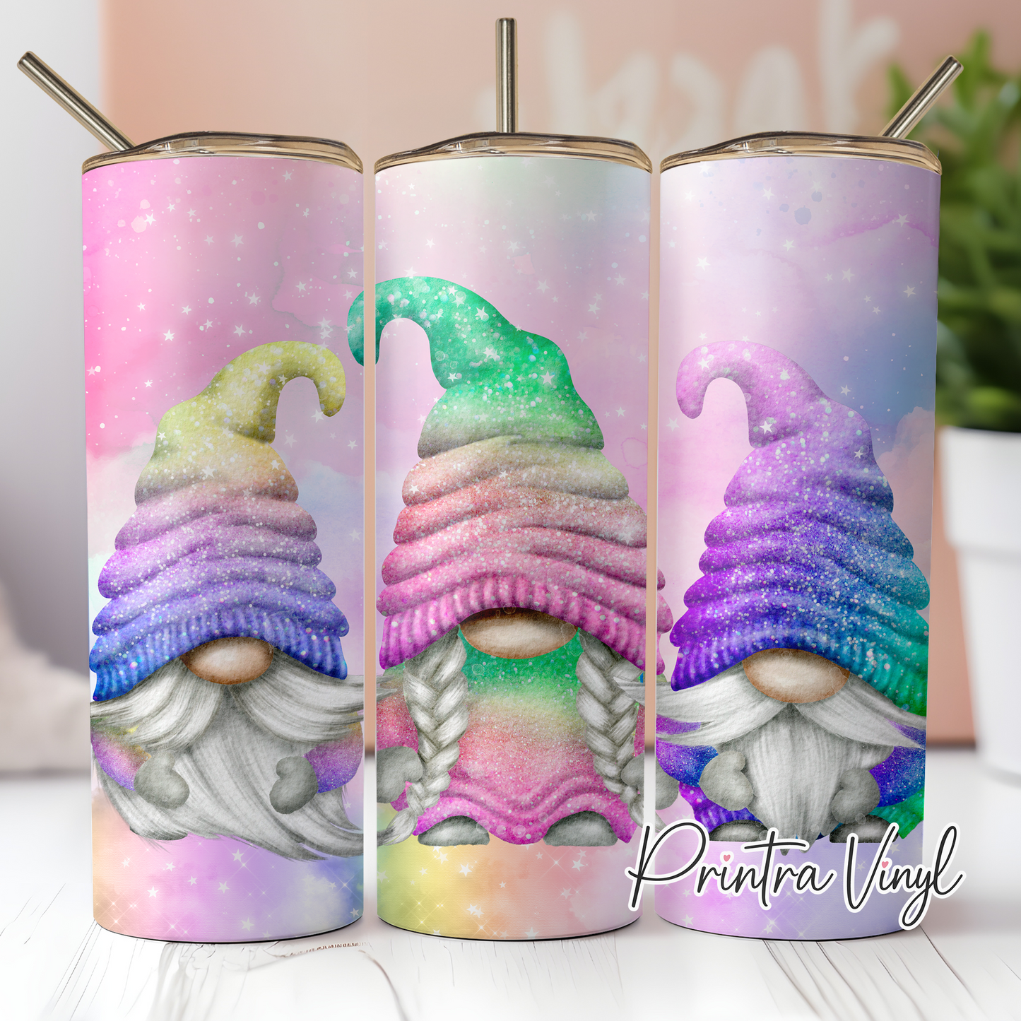 Gnomes 04 Sparkle Tumbler Wrap (TW111)