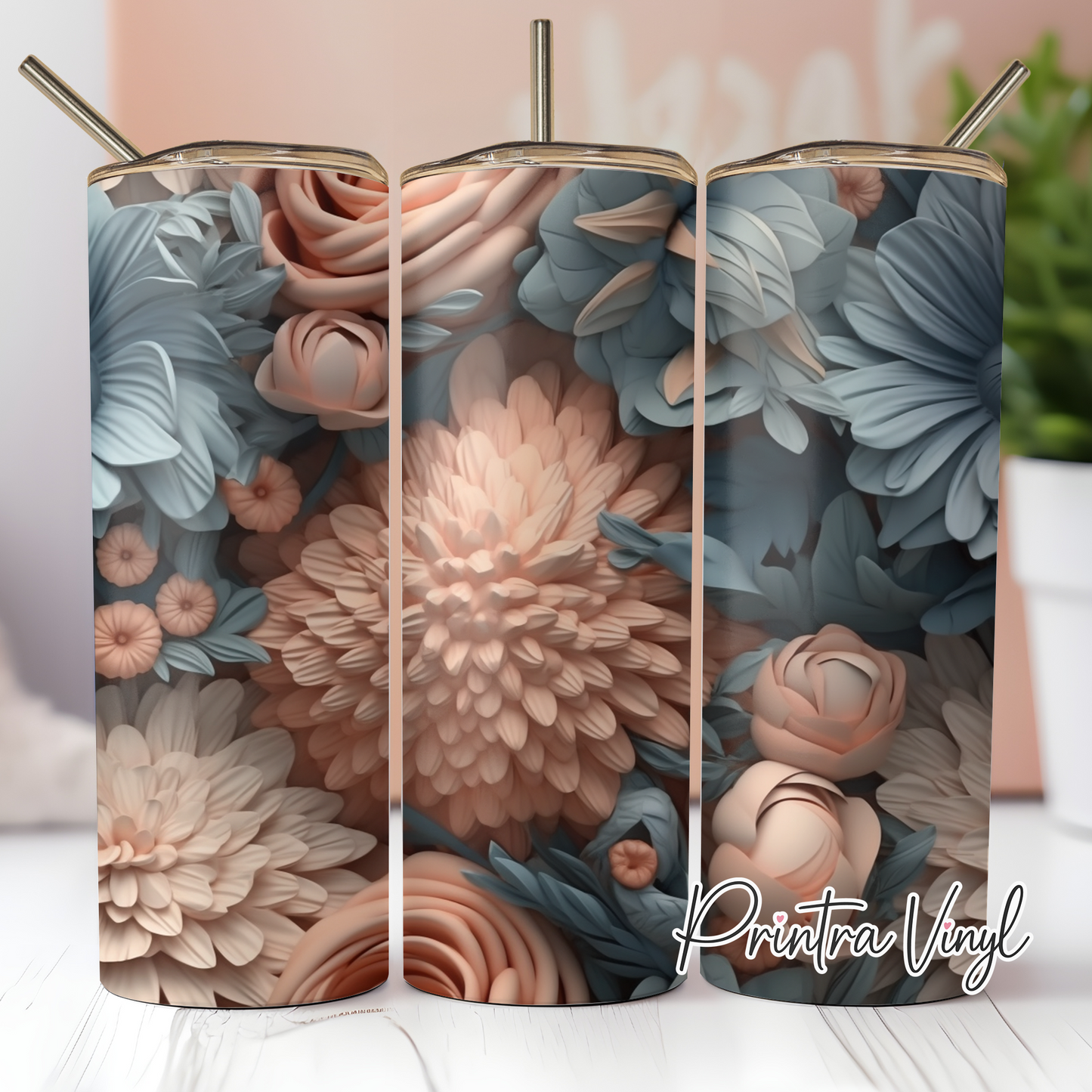 3D Flowers 01 Tumbler Wrap (TW202)