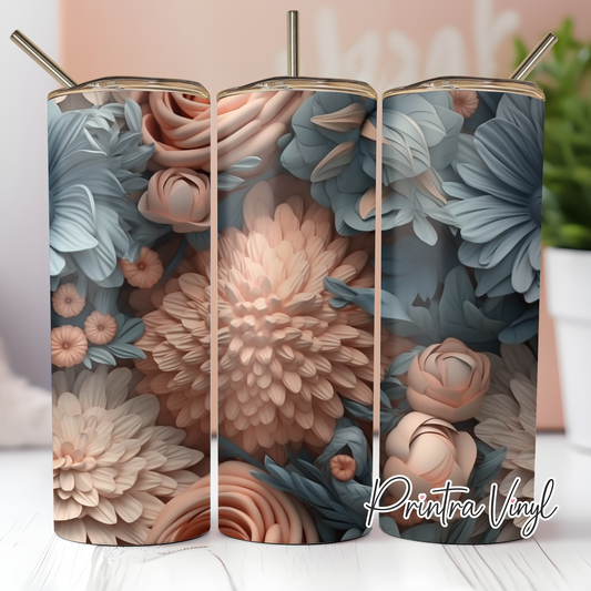 3D Flowers 01 Tumbler Wrap (TW202)