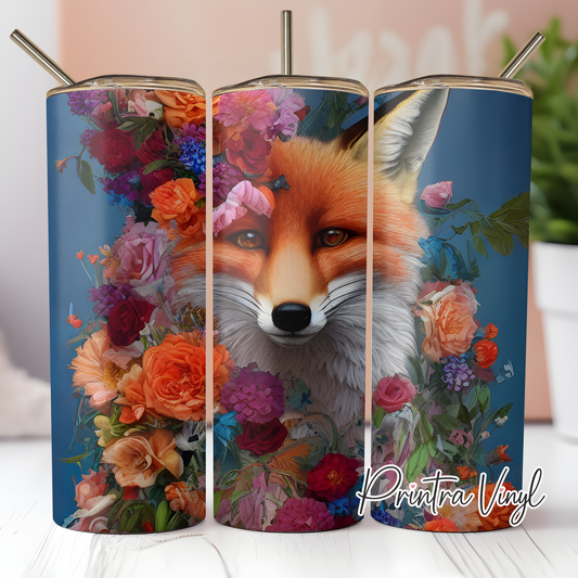 Floral Fox 01 Tumbler Wrap (TW145)