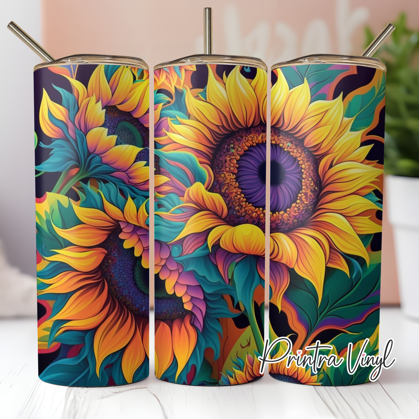 Bright Sunflowers 01 Tumbler Wrap (TW135)