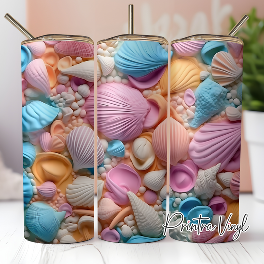 3D Seashells 01 Tumbler Wrap (TW206)