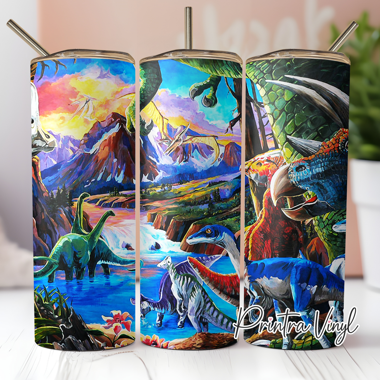 Dinosaur Scene 02 Tumbler Wrap (TW22)
