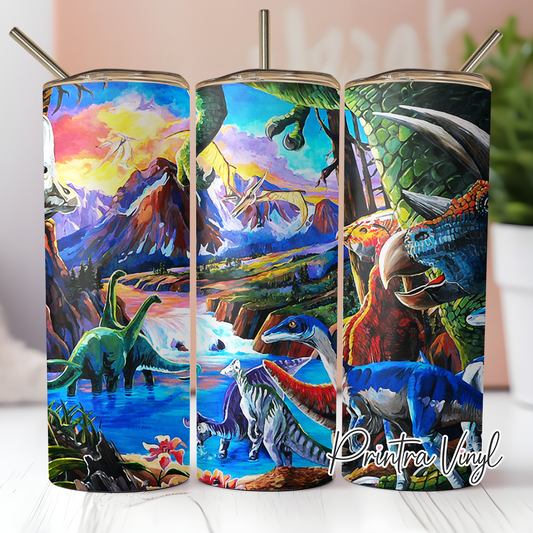 Dinosaur Scene 02 Tumbler Wrap (TW22)