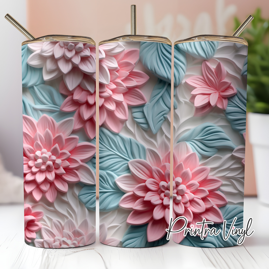 3D Flowers 02 Tumbler Wrap (TW203)