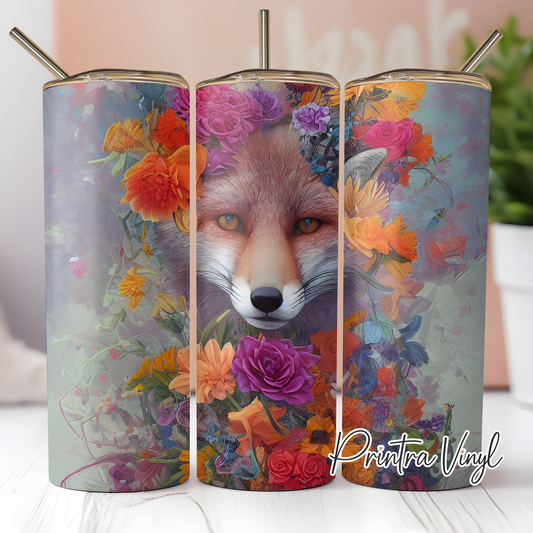 Floral Fox 02 Tumbler Wrap (TW146)