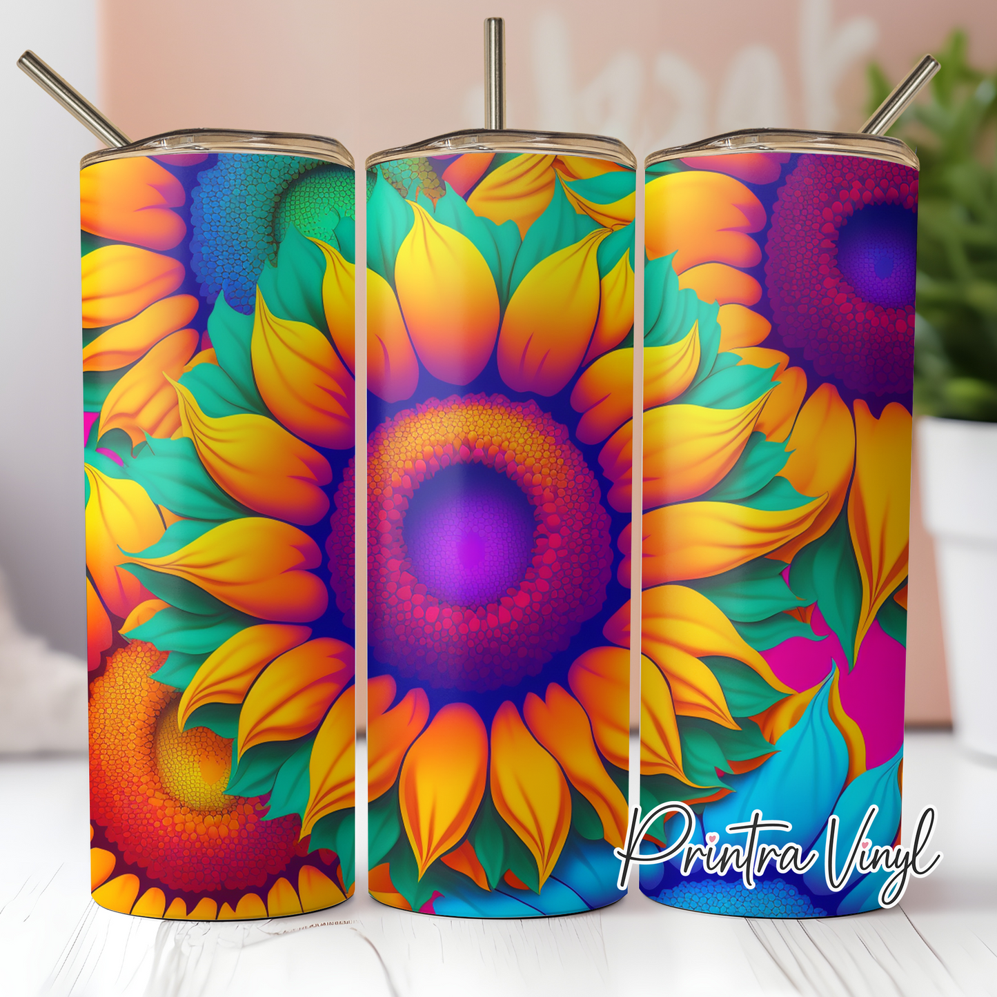 Bright Sunflowers 02 Tumbler Wrap (TW136)