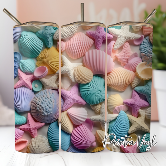 3D Seashells 02 Tumbler Wrap (TW207)