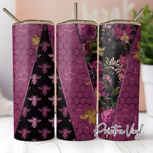 Bee Triangles Fuchsia Tumbler Wrap (TW31)