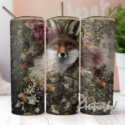 Floral Fox 03 Tumbler Wrap (TW147)