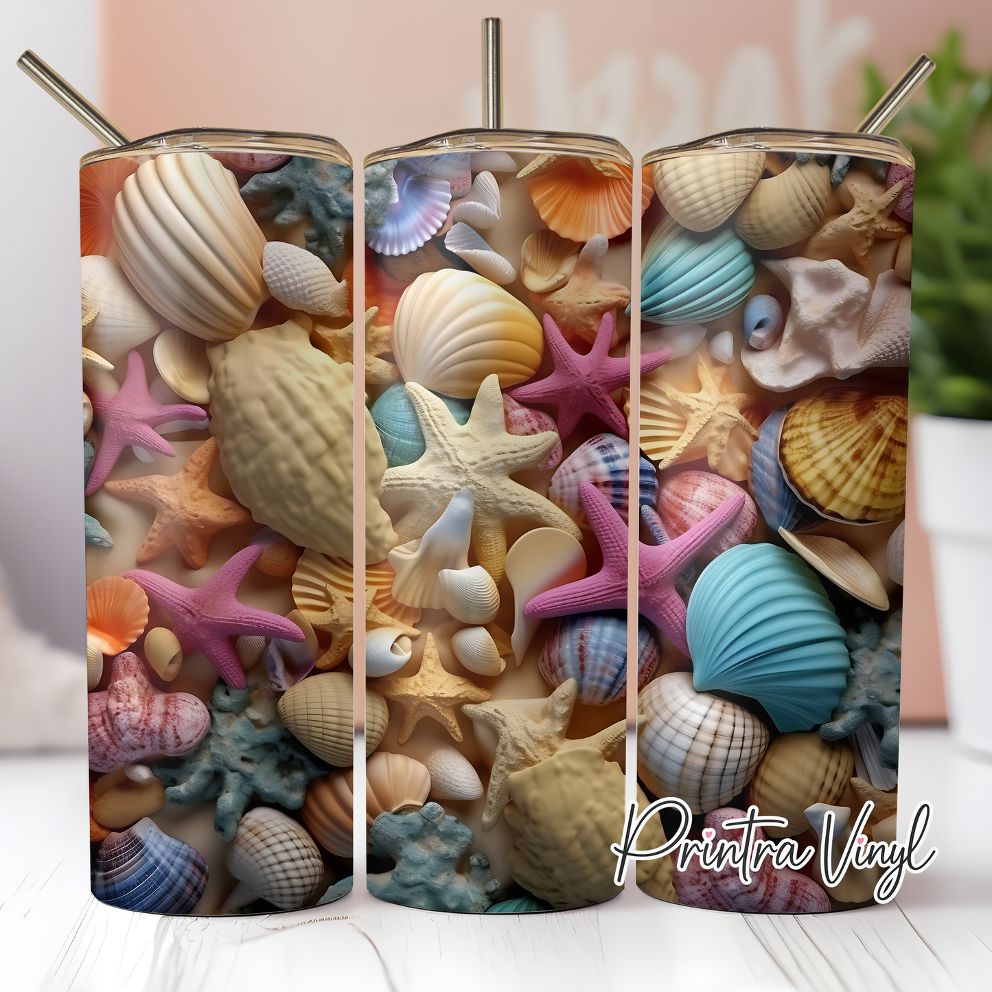 3D Seashells 03 Tumbler Wrap (TW208)