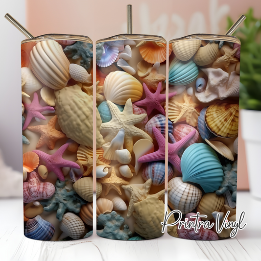 3D Seashells 03 Tumbler Wrap (TW208)