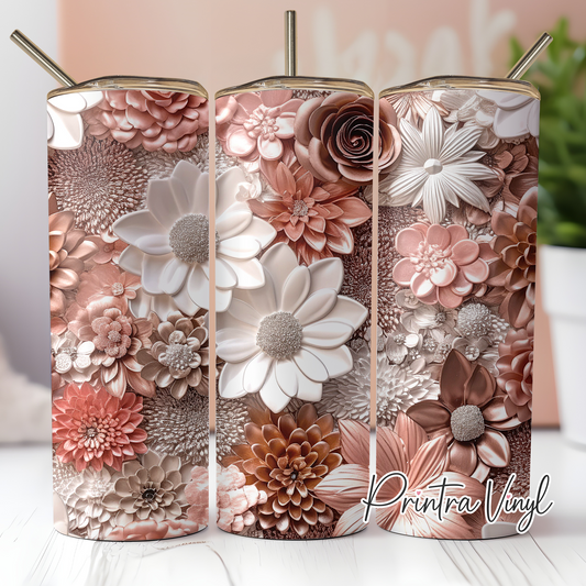 3D Flowers 04 Tumbler Wrap (TW205)