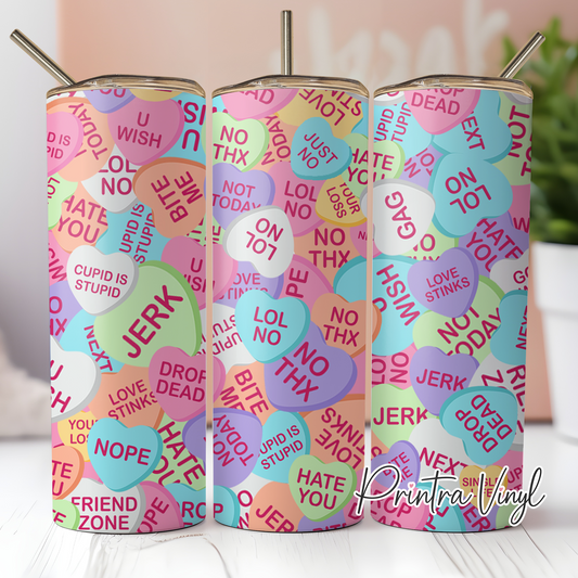Anti-Valentine Hearts Tumbler Wrap (TW29)