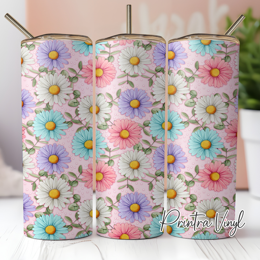 Pastel Daisies Tumbler Wrap (TW50)