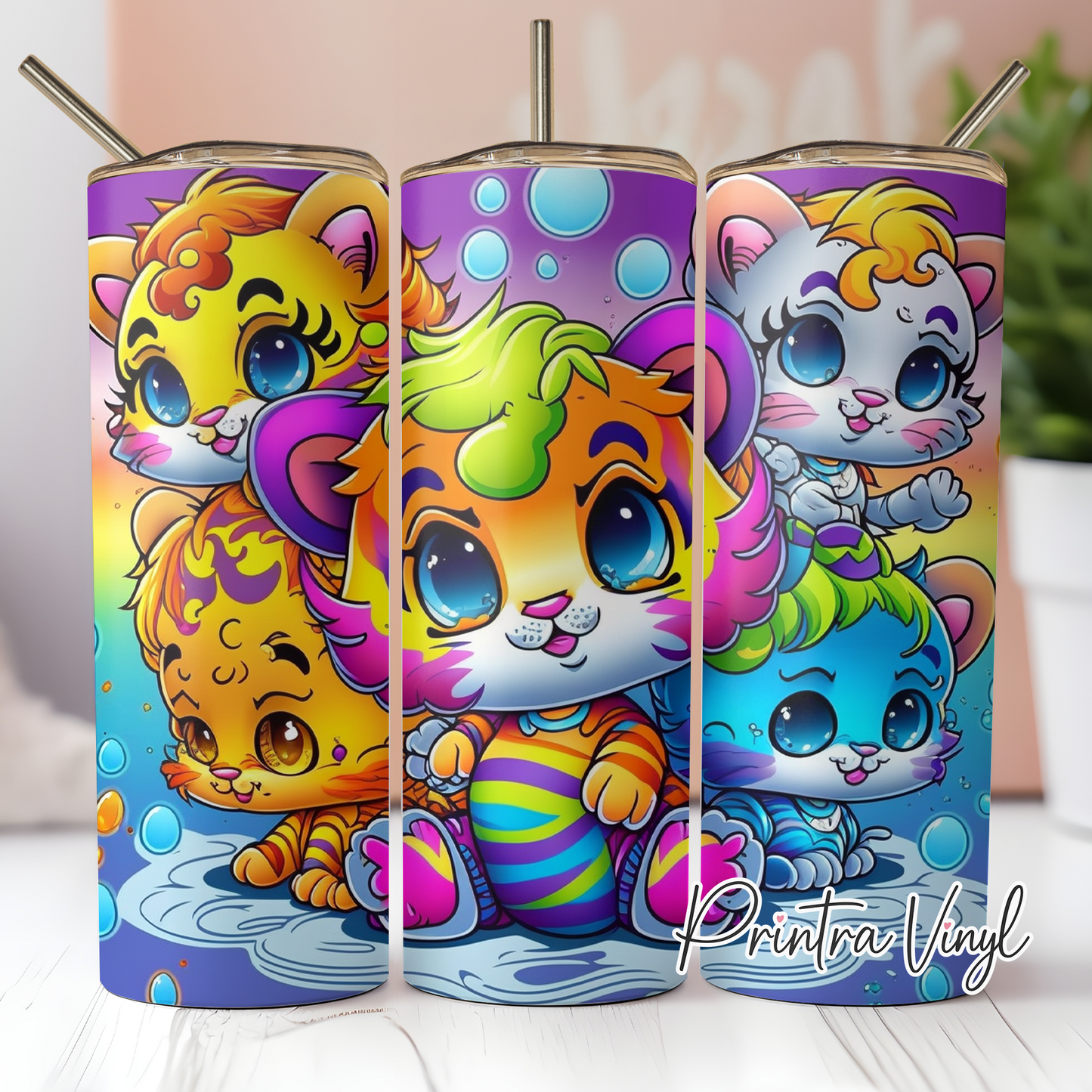 Neon Kittens Tumbler Wrap (TW182)
