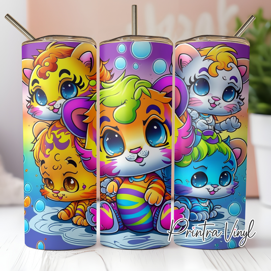 Neon Kittens Tumbler Wrap (TW182)