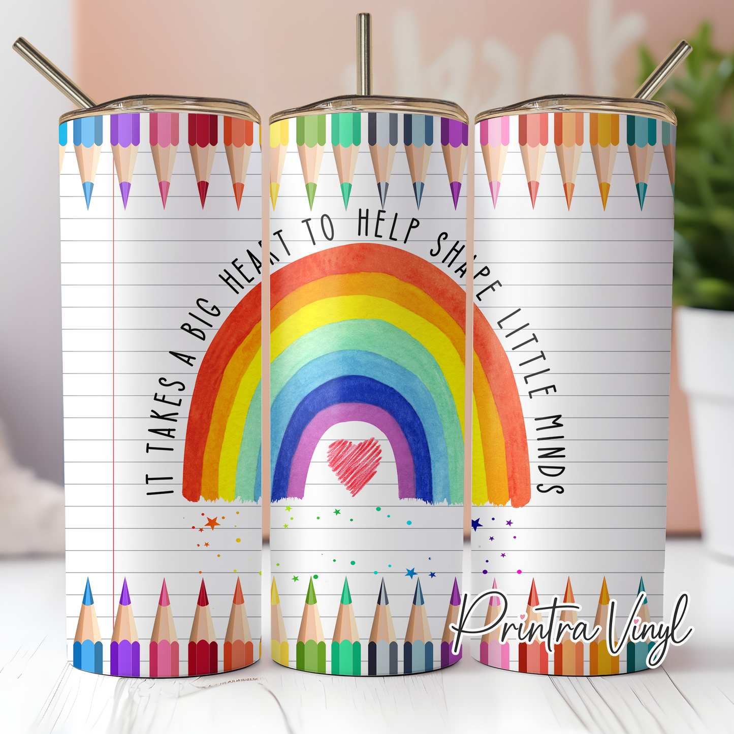 Teacher Rainbow Tumbler Wrap (TW08)