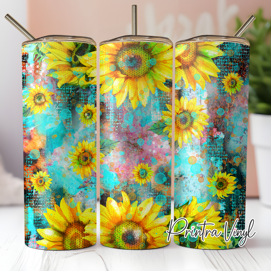 Blue Sunflowers Tumbler Wrap (TW07)