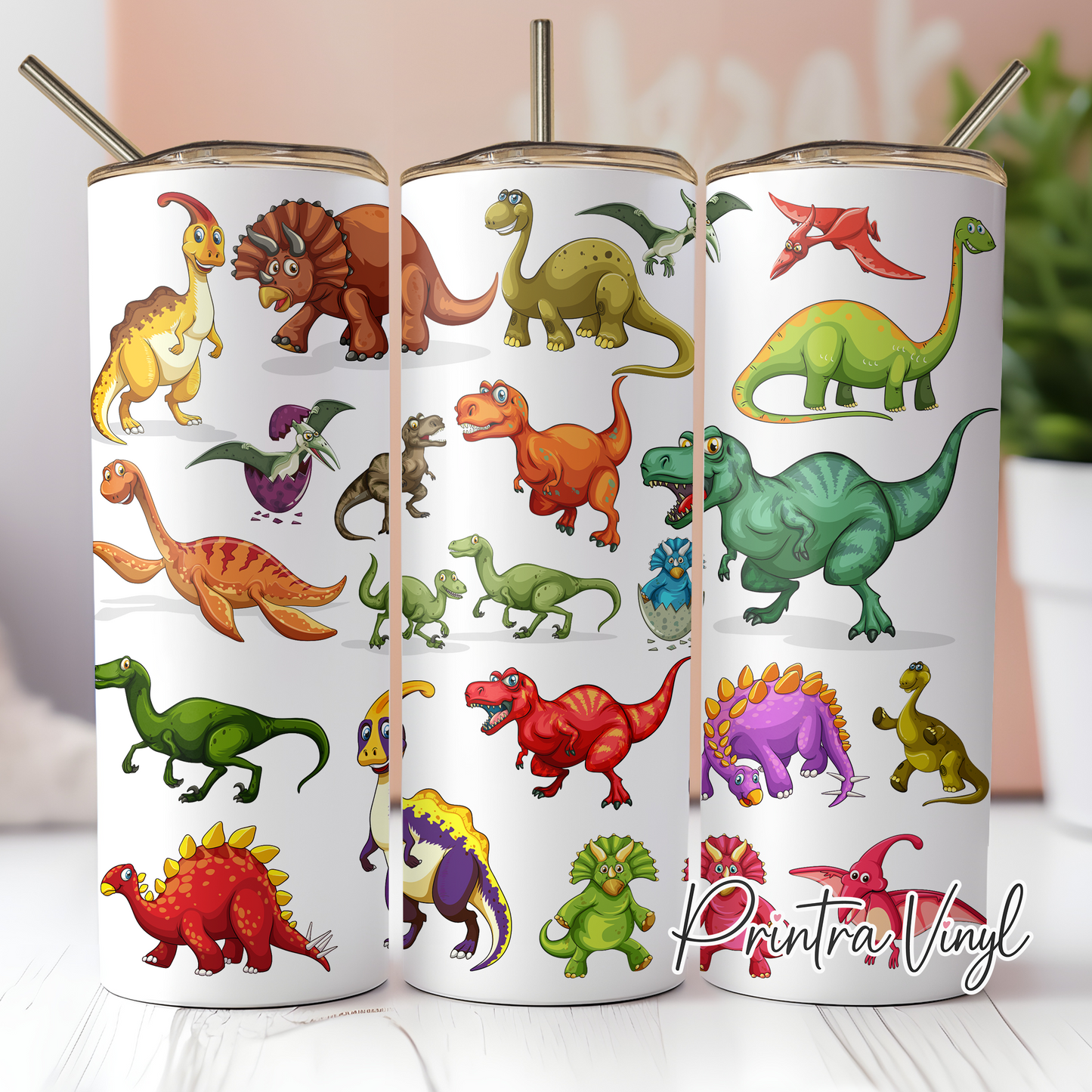 Dinosaur Crowd Tumbler Wrap (TW26)