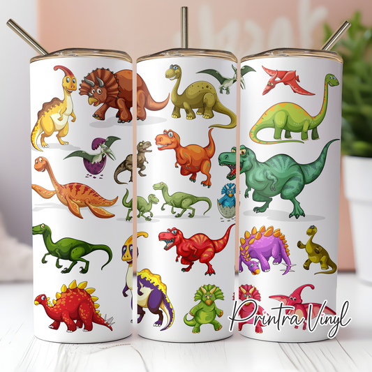 Dinosaur Crowd Tumbler Wrap (TW26)