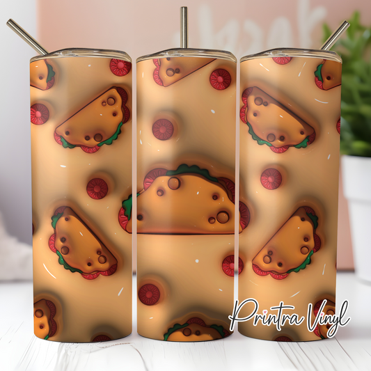 3D Puff Tacos Tumbler Wrap (TW218)